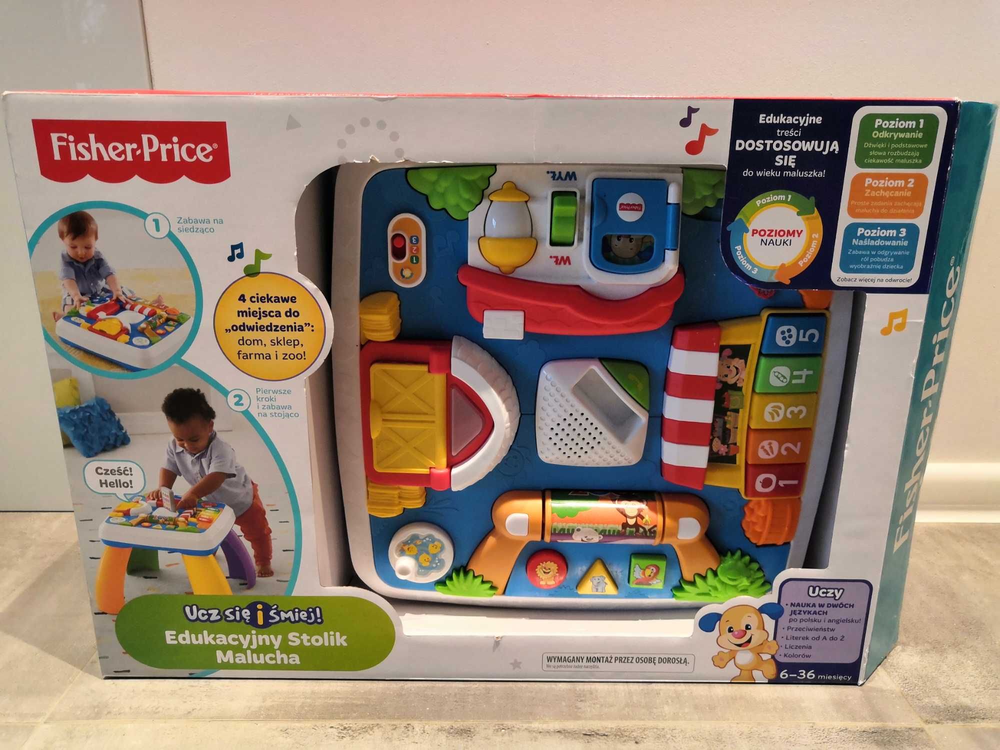 Fisher Price Edukacyjny Stolik Malucha: mówi po polsku i angielsku!