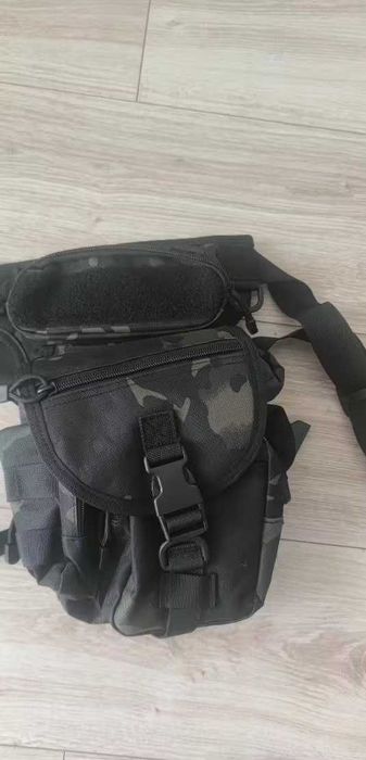 Torba taktyczna biodrowa / udowa – czarna moro