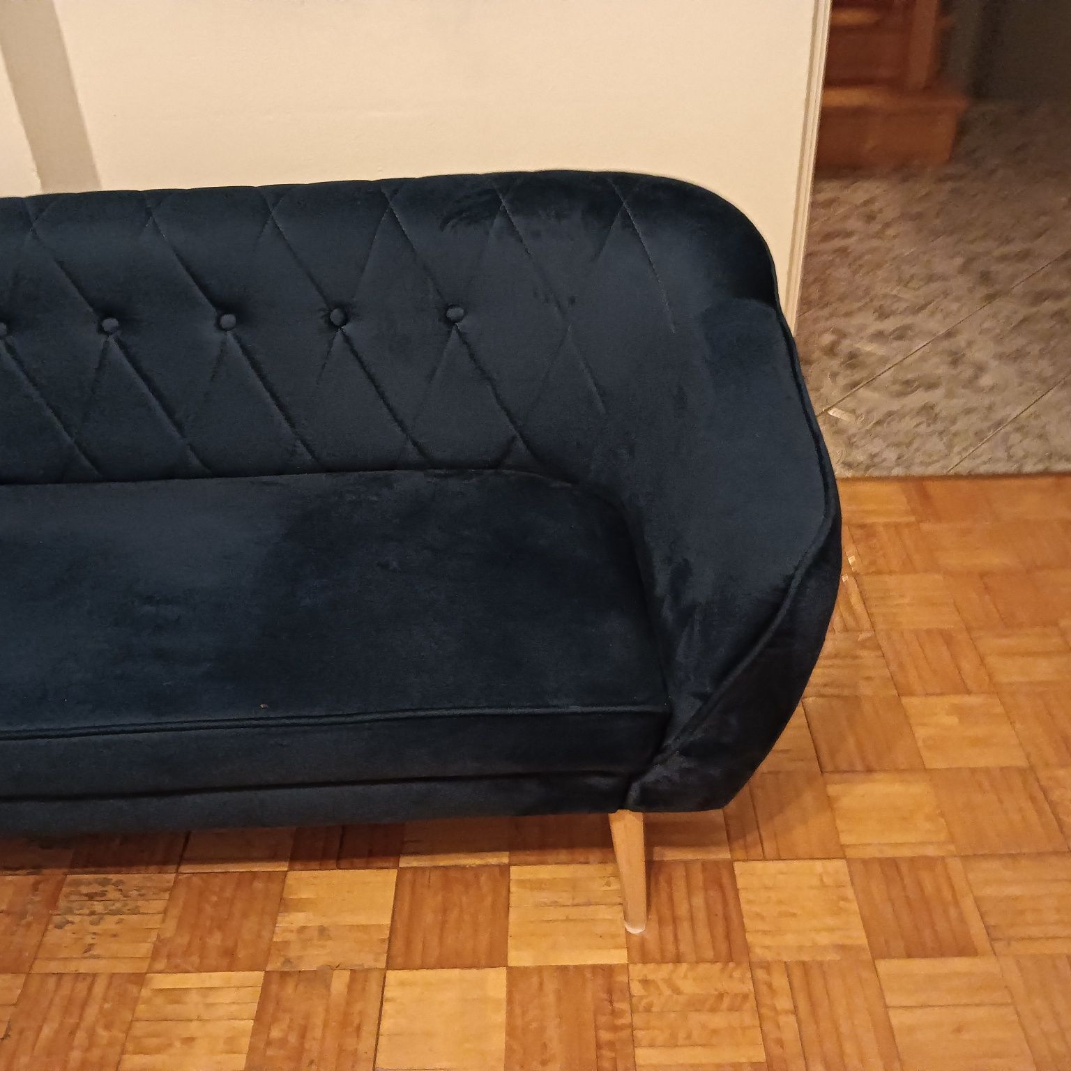 Sofa skandynawska 3 osobowa granatowa