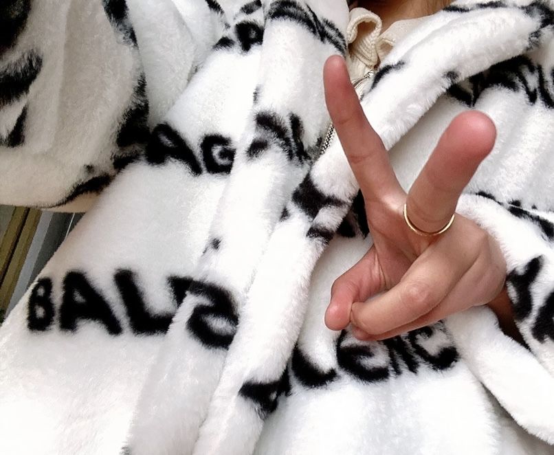 Тренч  Balenciaga принт