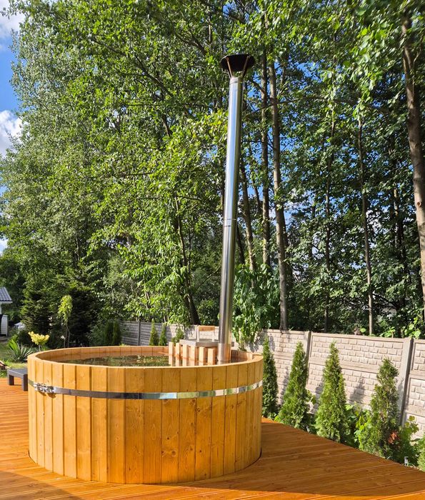 Balia ogrodowa gorąca 180cm, KOMPLETNA, JAKUZZI, hot tube, ruska bania