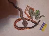 игрушка змея 4шт кобра резиновая наполнена чем то и остал-песок