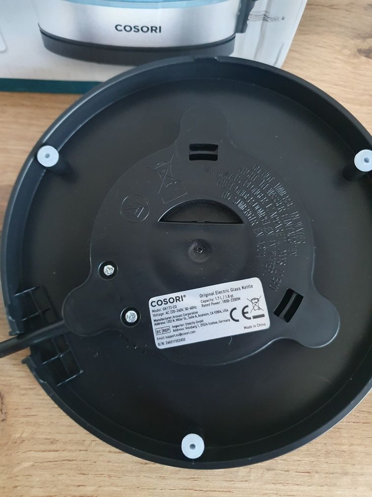 Czajnik elektryczny szklany Cosori 1,7 l, 2200W