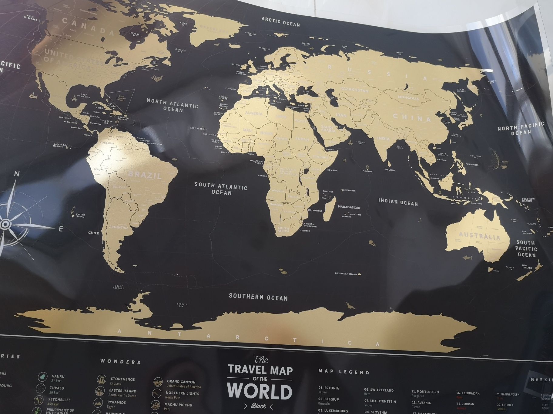 Скретч карта світу Travel Map Black від 1DEA.me