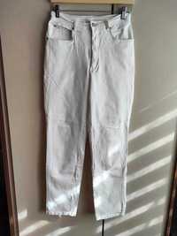 Elastyczne białe jeansy damskie M 38