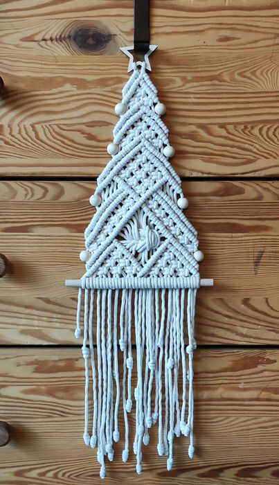 Choinka makrama dekoracja święta w stylu boho