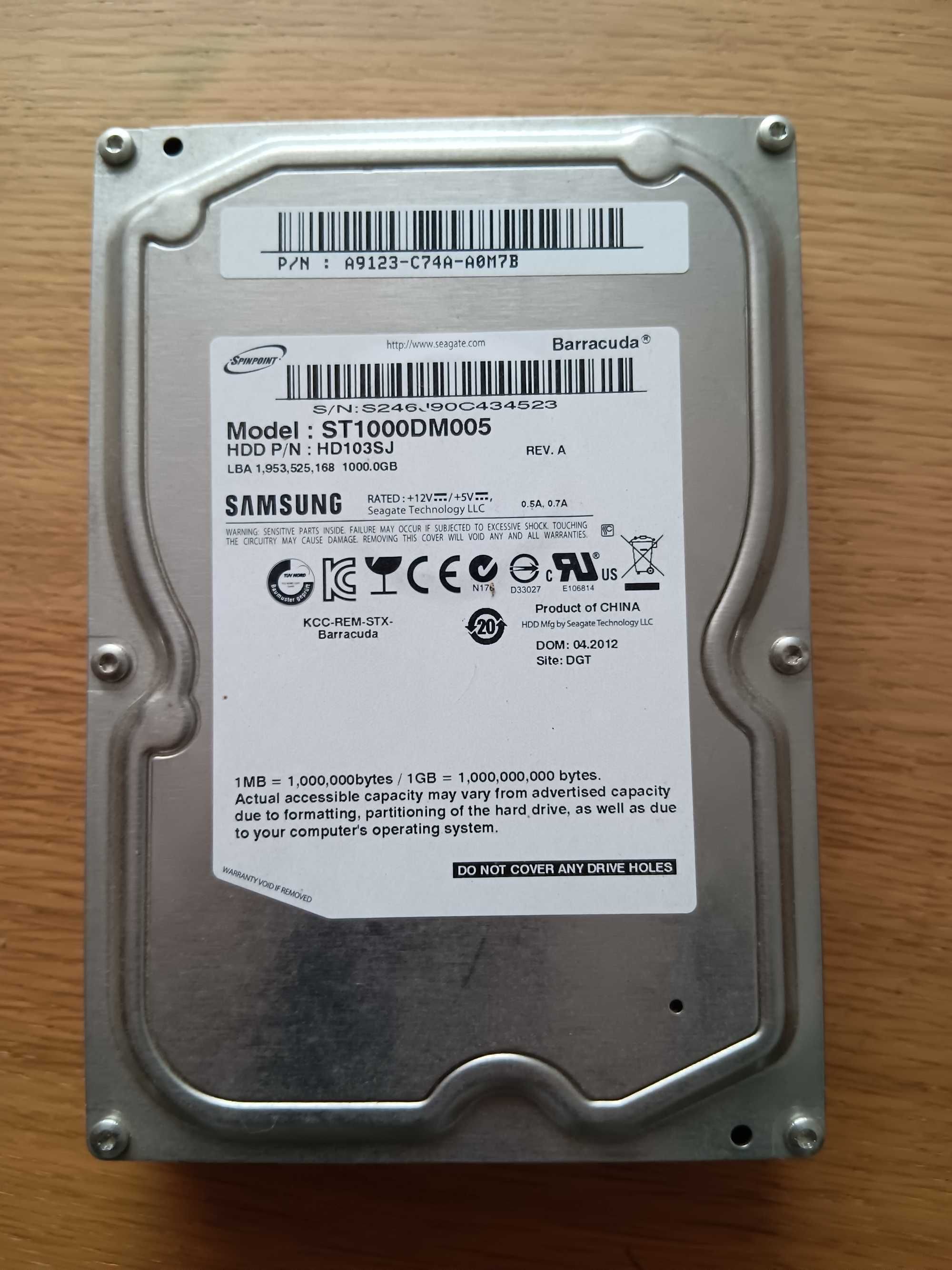 Disco 3.5 SATA 1Tb 1000Gb Samsung Windows 7 gaming