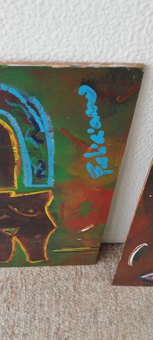 Pinturas a óleo sobre madeira