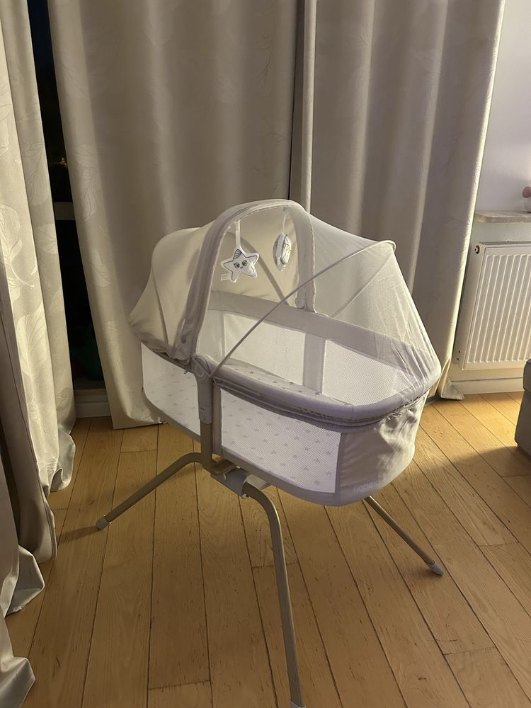 Łóżeczko z funkcją kołyski Lionelo Malin Evo Beige/ Łóżeczko/ Kołyska