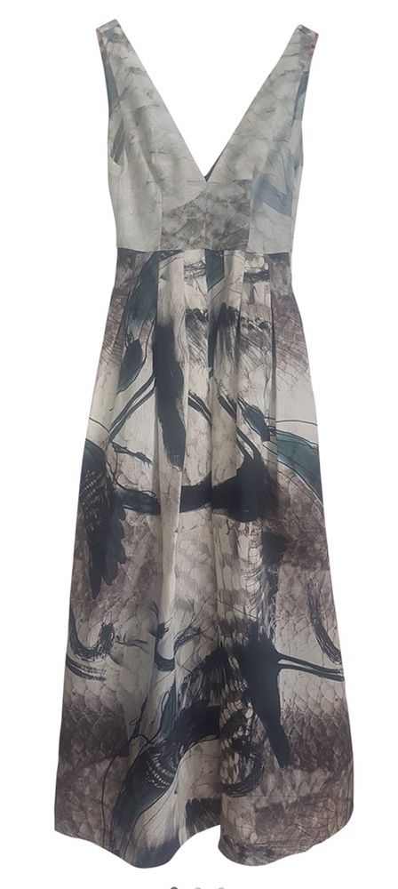 Conscious exclusive h&m sukienka len jedwab S