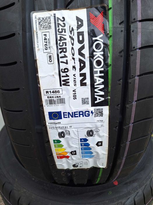 Warszawa - Opona Letnia 225/45R17 91W Yokohama Advan Sport V105