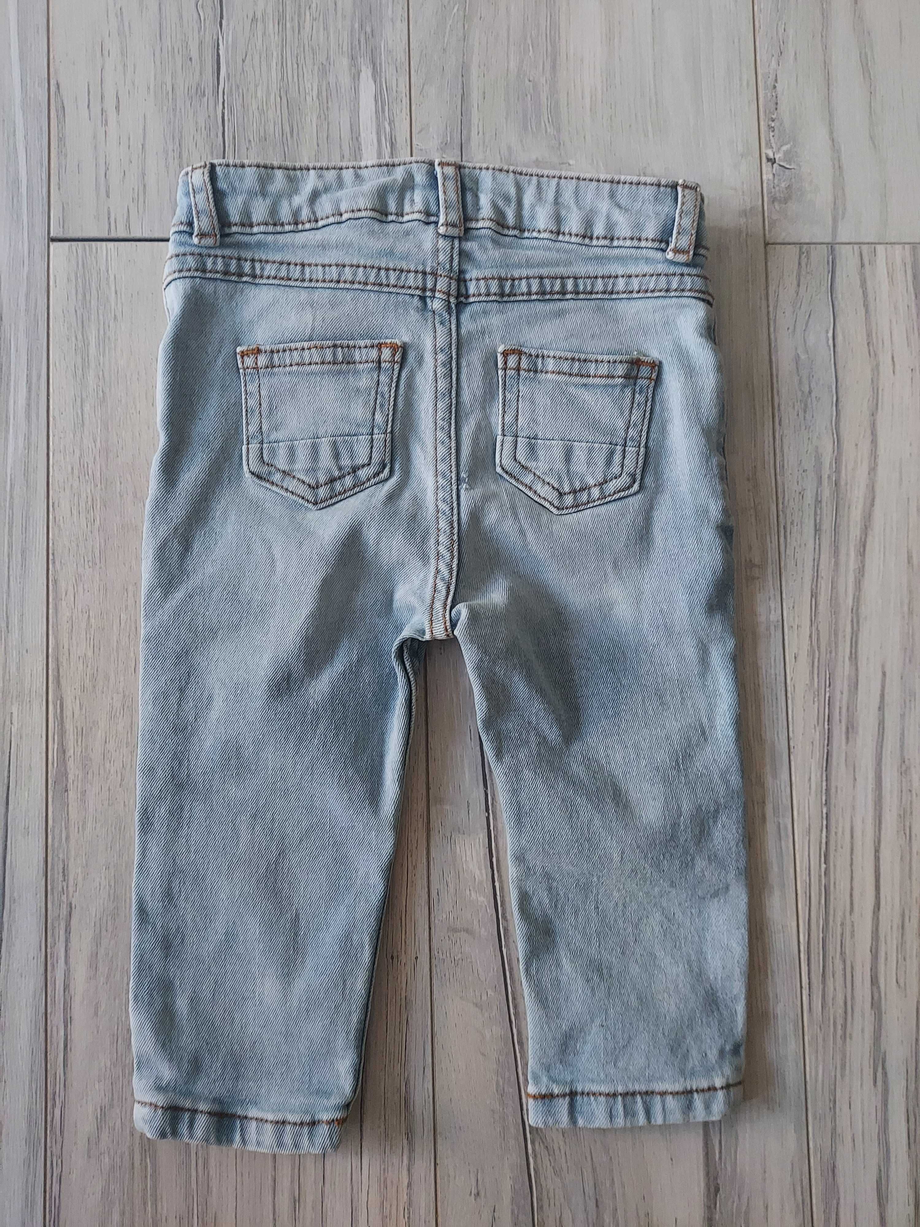 Dziewczęce spodnie jeansowe jeansy River Island r.80 9-12 miesięcy