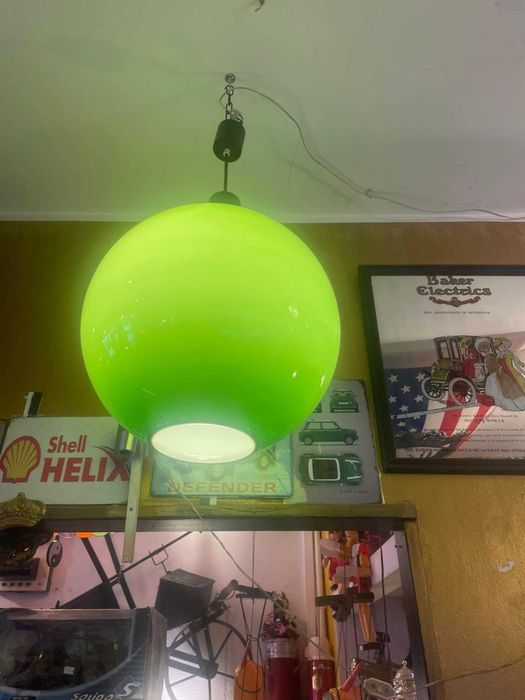 Candeeiro de Teto  Vintage - Opalino