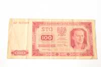 Stary banknot 100 złotych Polska 1948 antyk unikat