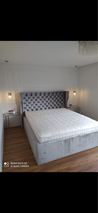 Łóżko pikowane glamour chesterfield 180x200 cm