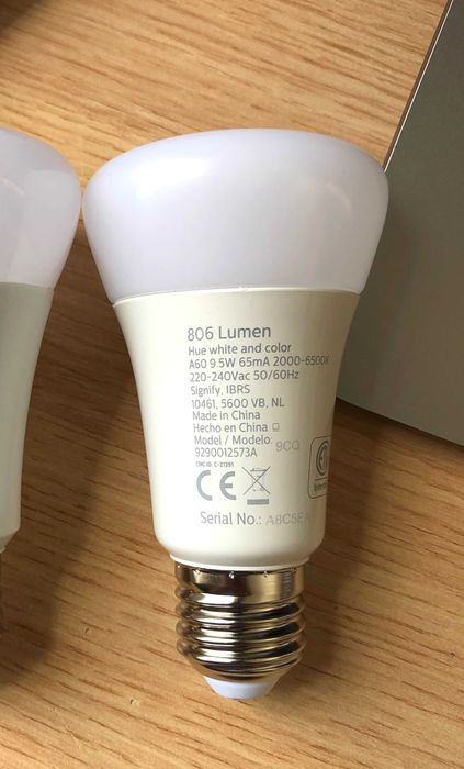 2x Lampa Nocna PHILIPS HUE White And Color Ambiance Marmur Klosze Ecru
