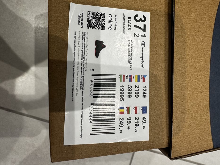 Sprzedam buty chlopiece champion EU37.5 / 23.5 cm
