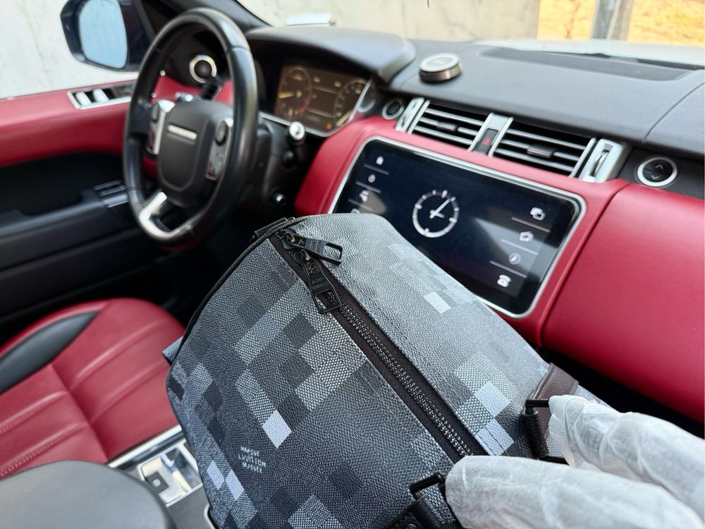 Louis Vuitton Keepall сумка мужская черная пиксель спортивная кожаная