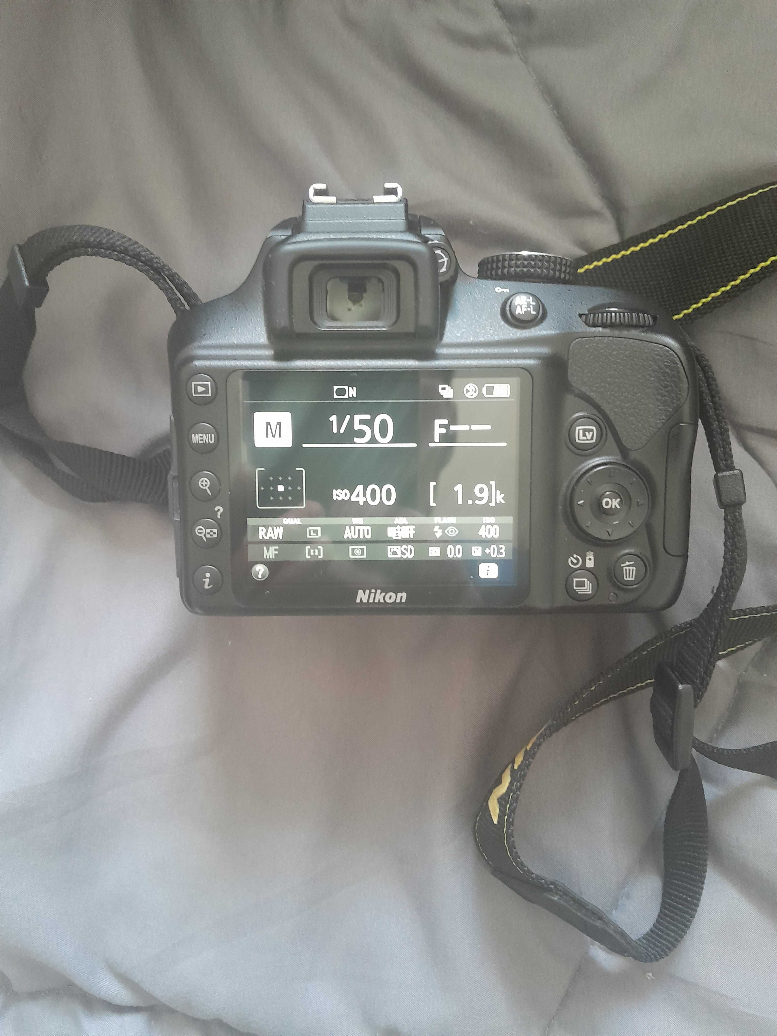Nikon D3400 em bom estado + cartão Kingston 64GB