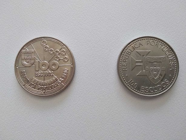 Lote de 2 moedas de 100$ Portuguesas Comemorativas