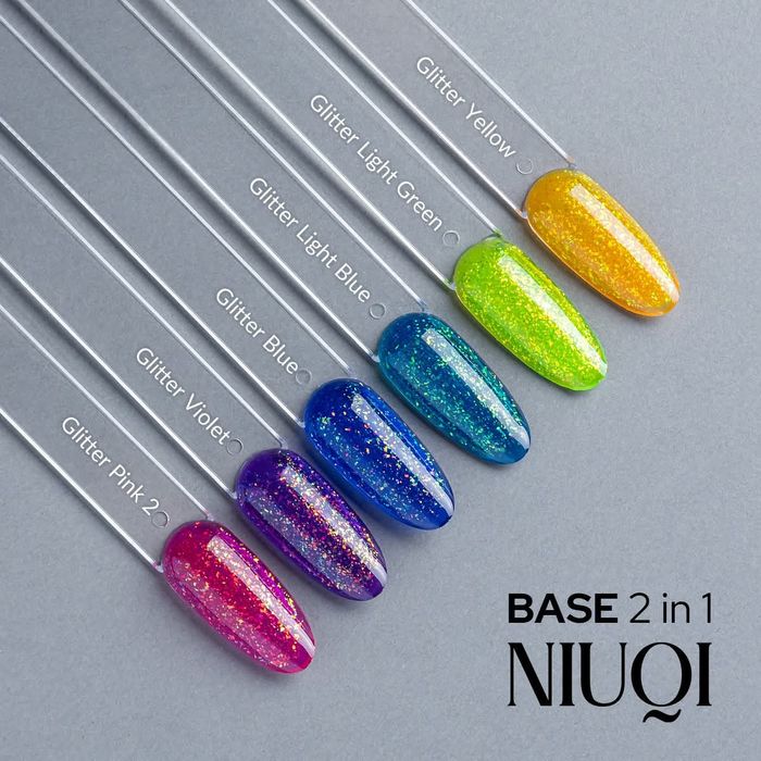Wysyłka 1zl NIUQI baza+ color nowe hybrydowe bazy do paznokci