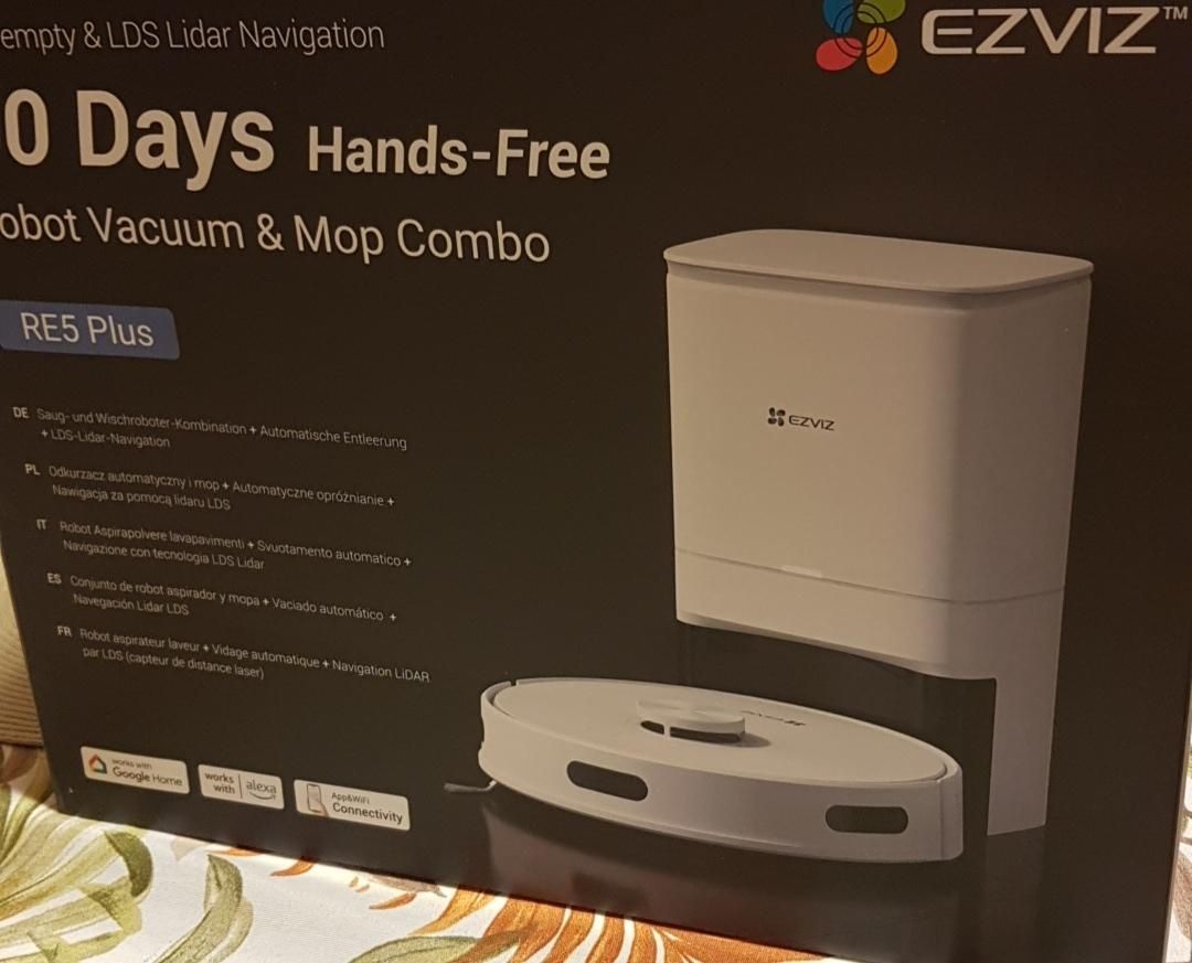 Robot Ezwiz RE5 PLUS mop+stacja oczyszcz. NOWY