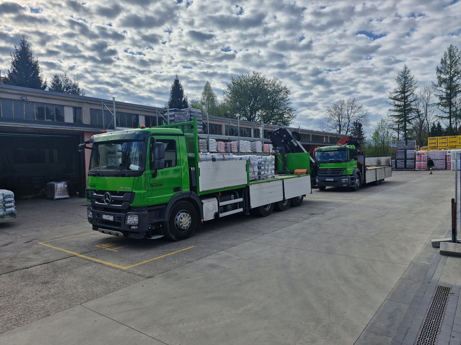 Hds, kontener, platforma, transport, wiezba