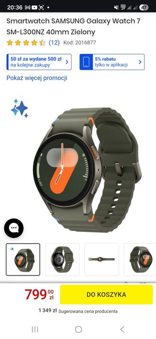 Nowy galaxy watch 7 40mm
