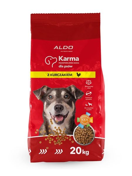 Karma dla psów ALDO 20 KG Kurczak