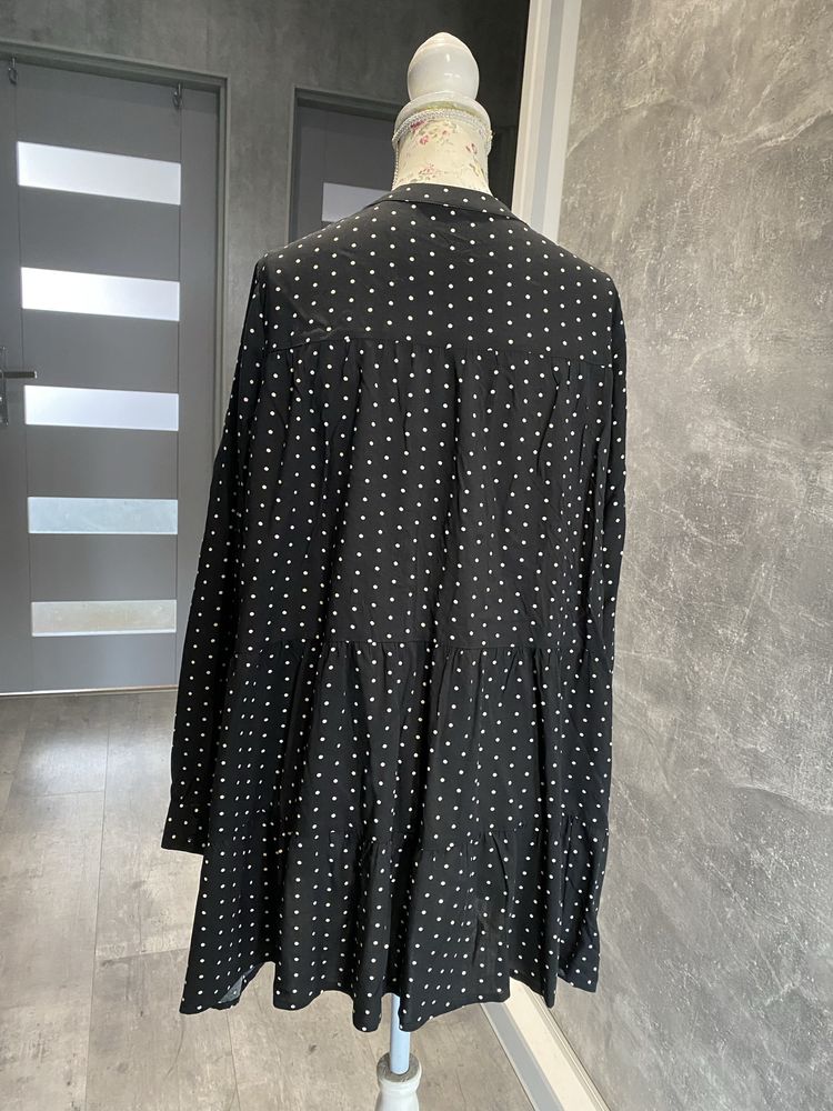 Koszula w grochy oversize XS 34 Greenpoint