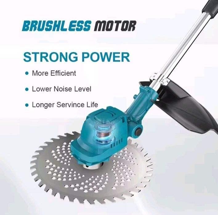 Roçadora Grande a Bateria C/ 2 Baterias Tipo Makita