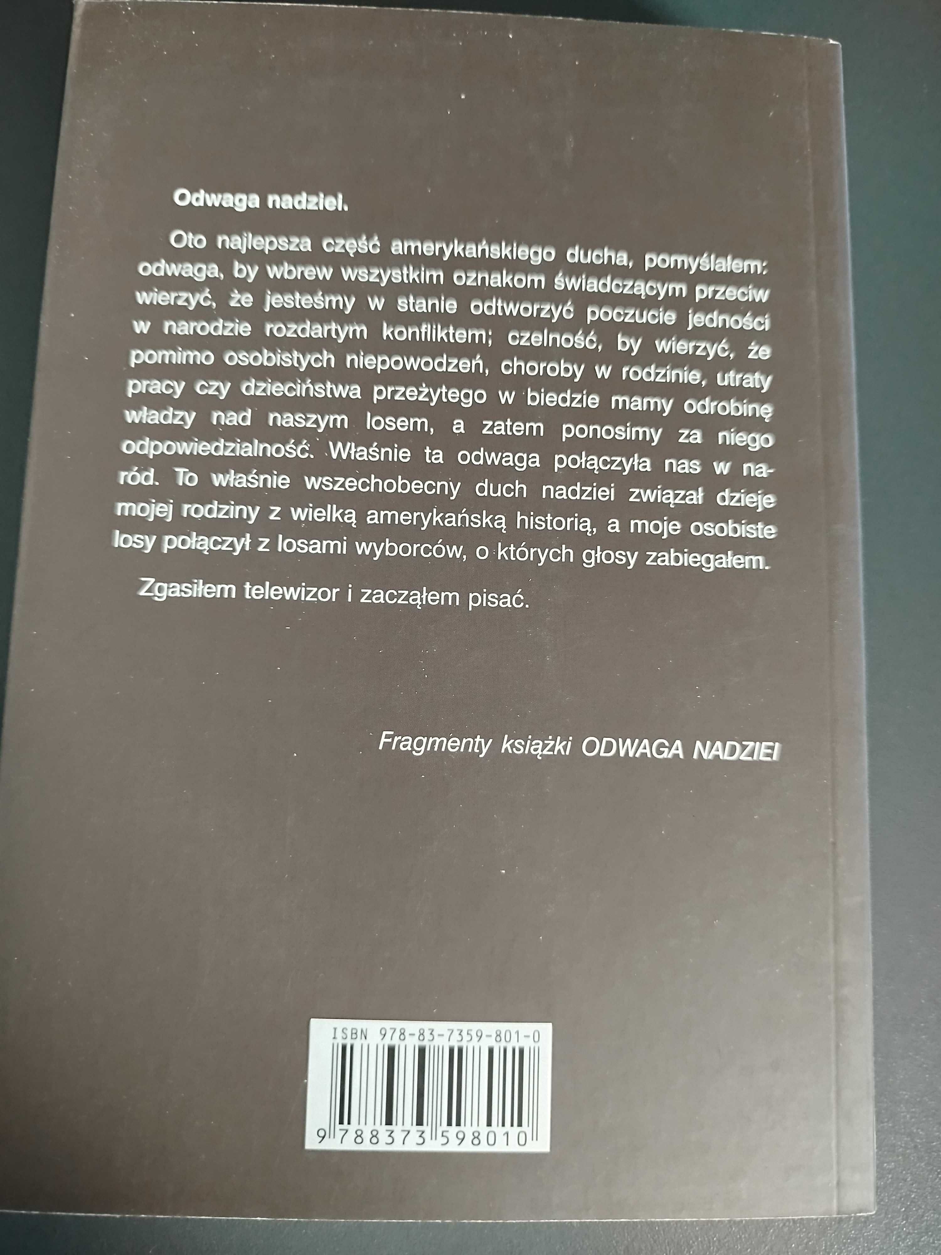 Barack Obama Odwaga Nadziei wysyłka 24h