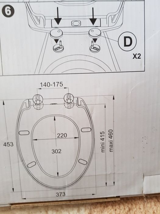 Wolno Opadająca Deska Sedesowa "ALLIBERT" Szara/Biała/Brąz