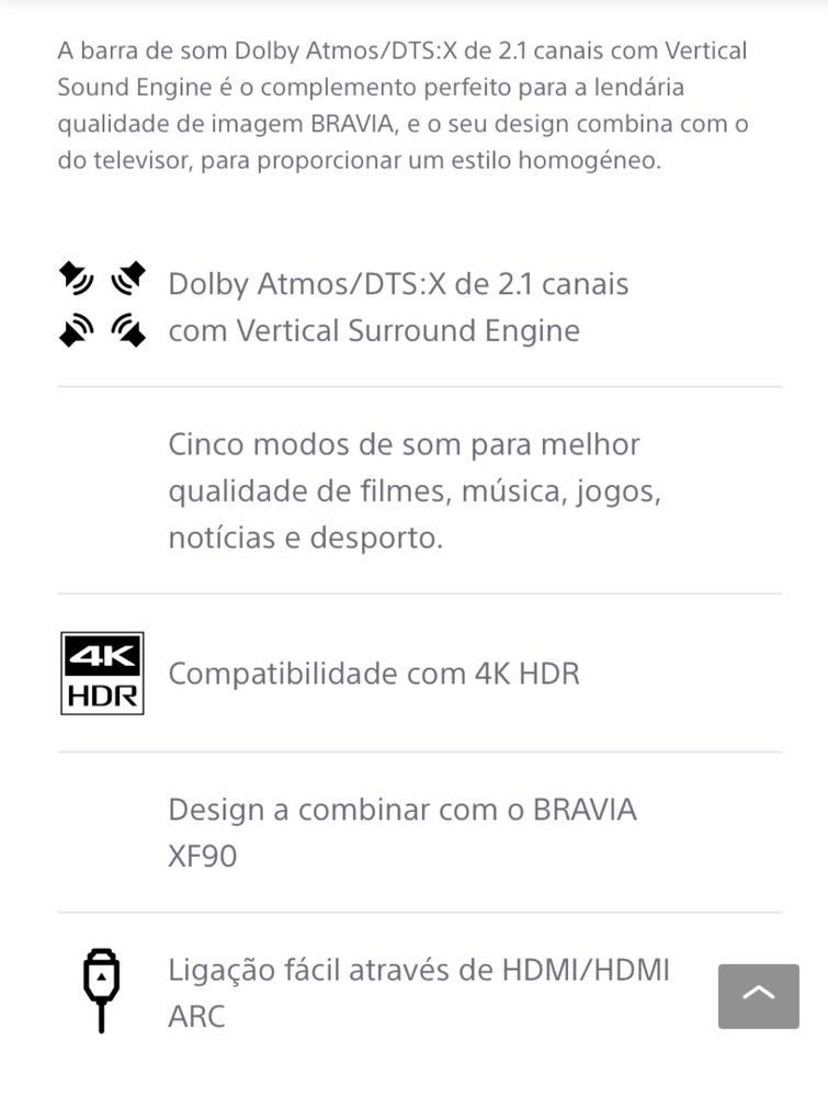Barra de som Sony HT-XF9000