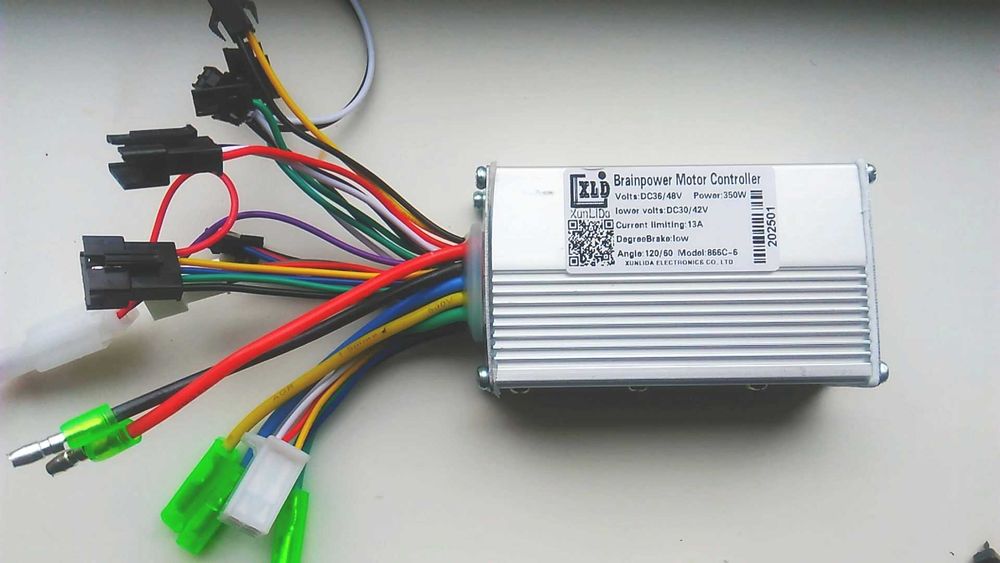 Контроллер 36/48В 350W с дисплеем + Ручки тормоза + Курок газа + Бокс