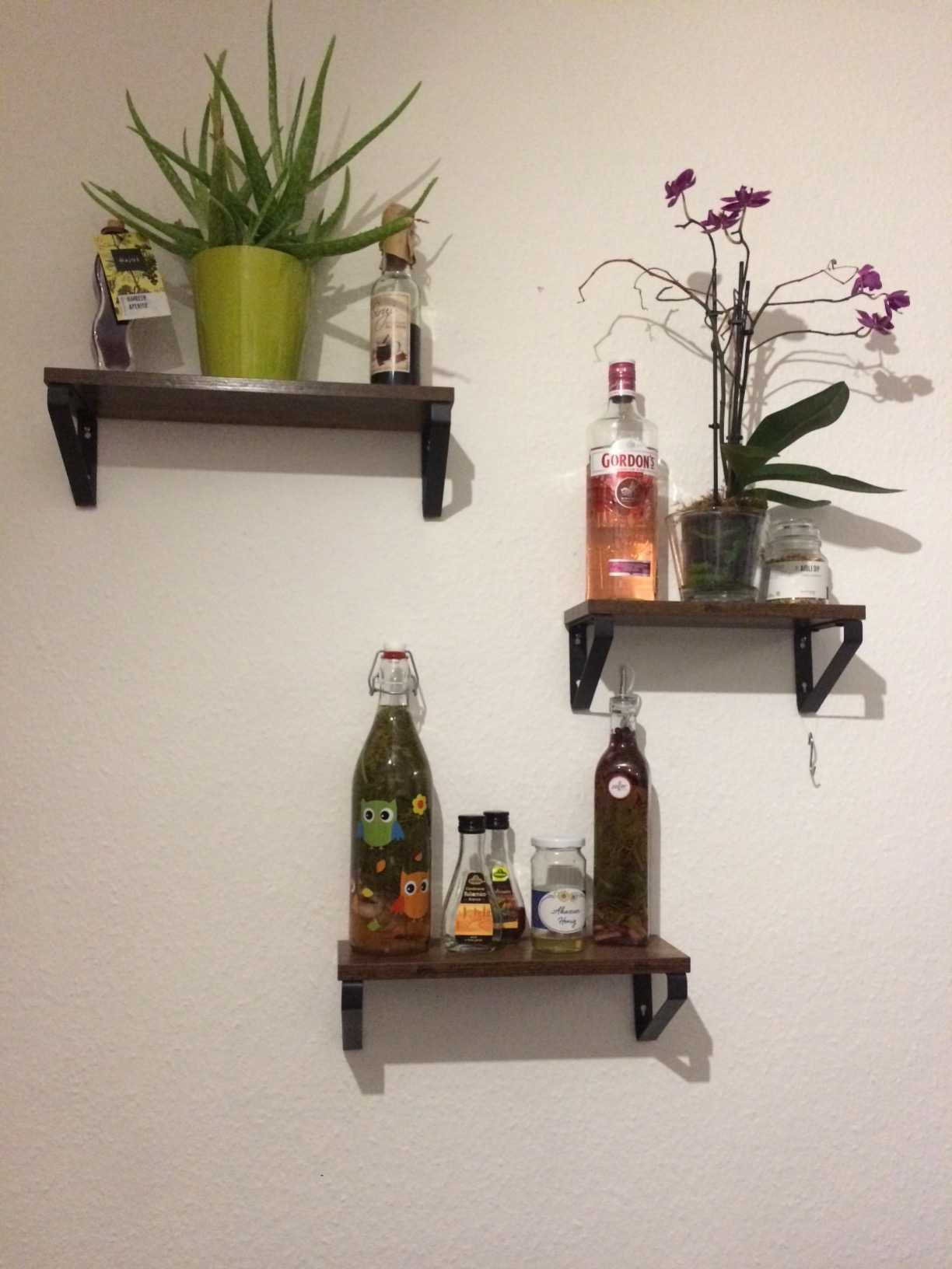Kwietnik dekoracja ścienna loft 3 sztuki rustykalne zestaw