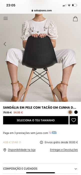 Sandálias SALSA em pele - 1 dia de uso