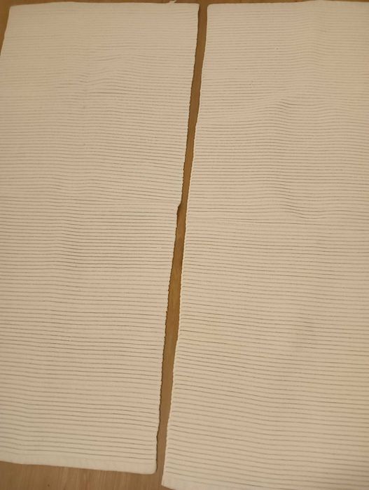 Conjunto de 2 tapetes brancos