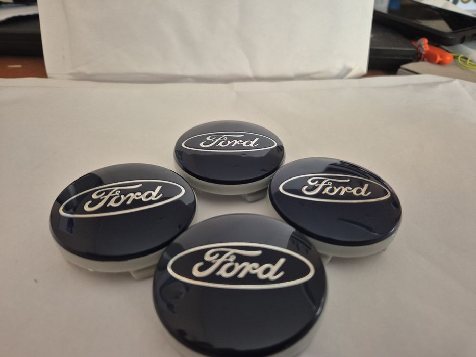 dekielki kapsle kołpaki do alu felg Forda średnica 5,2/5,4 cm granatow