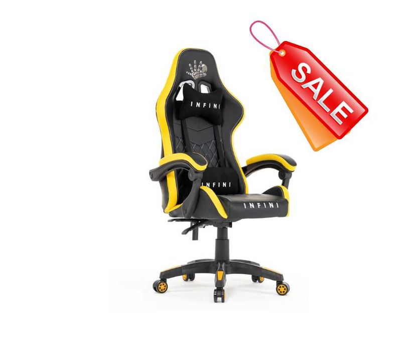 Fotel Gamingowy Gracza Infini Five Black/Yellow