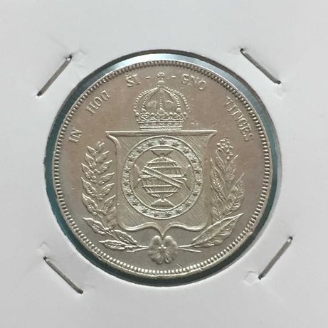 Brasil moeda 1000 réis 1856 - prata