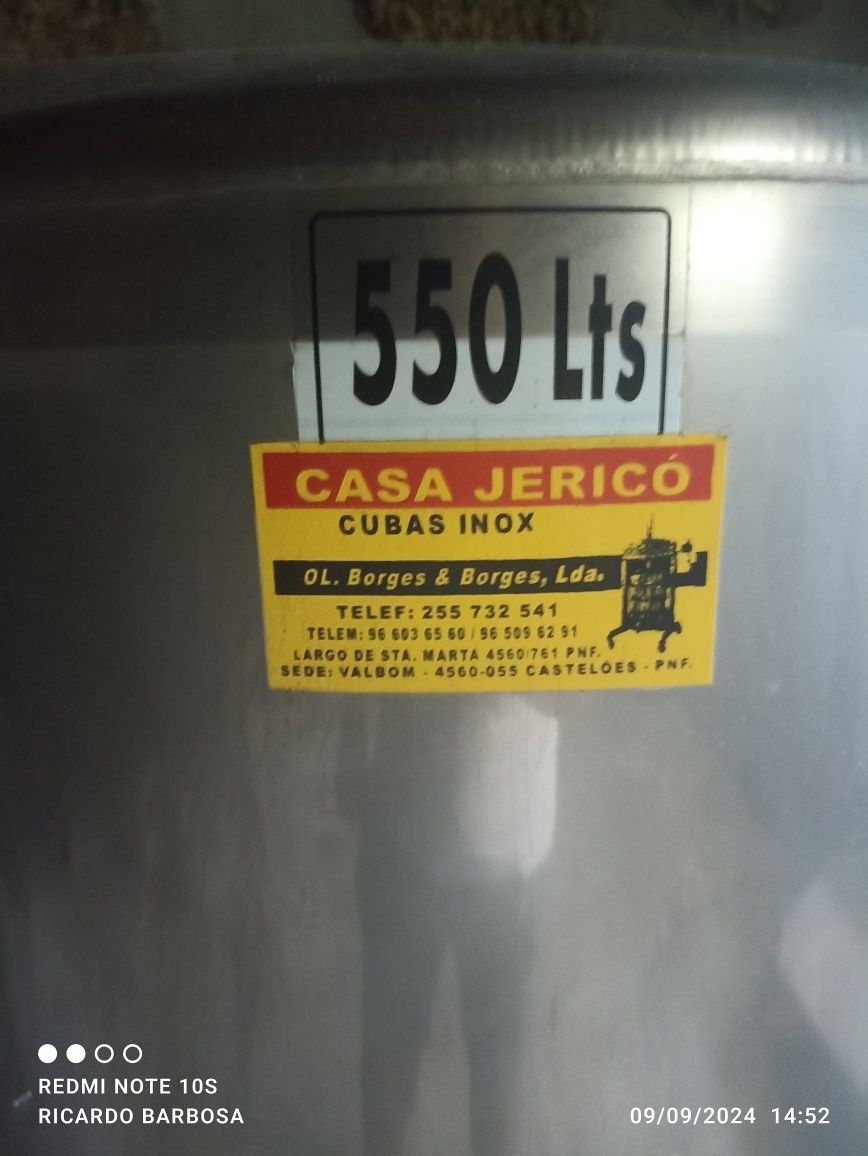 Cubas inox 550 litros