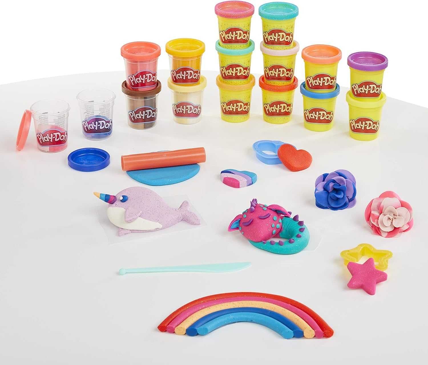 ОРИГИНАЛ! Набор Плей До из 16 банок пластилина play-doh sparkle