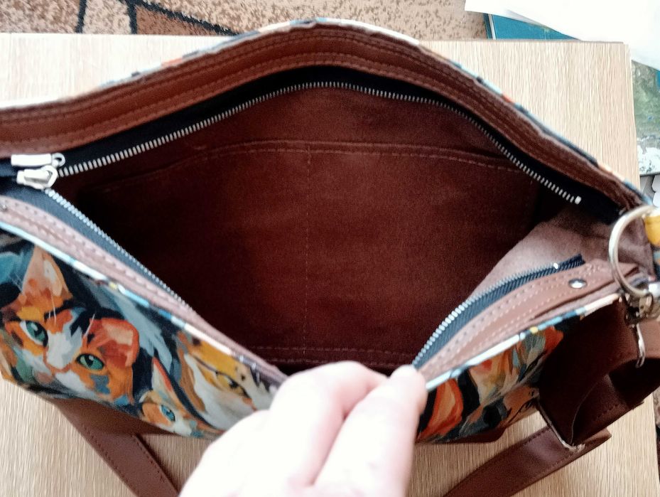 Pastelowe koty unikatowa torebka listonoszka vintage boho