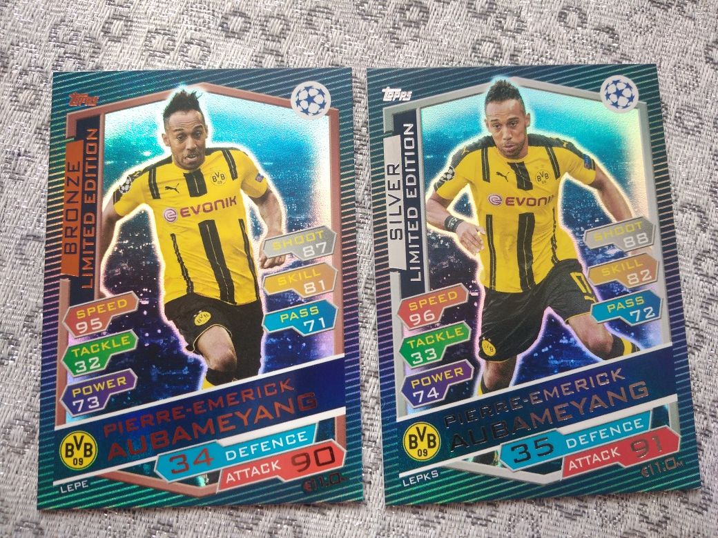 Karty limited edition match attax 2016 Topps 2017 Aubameyang