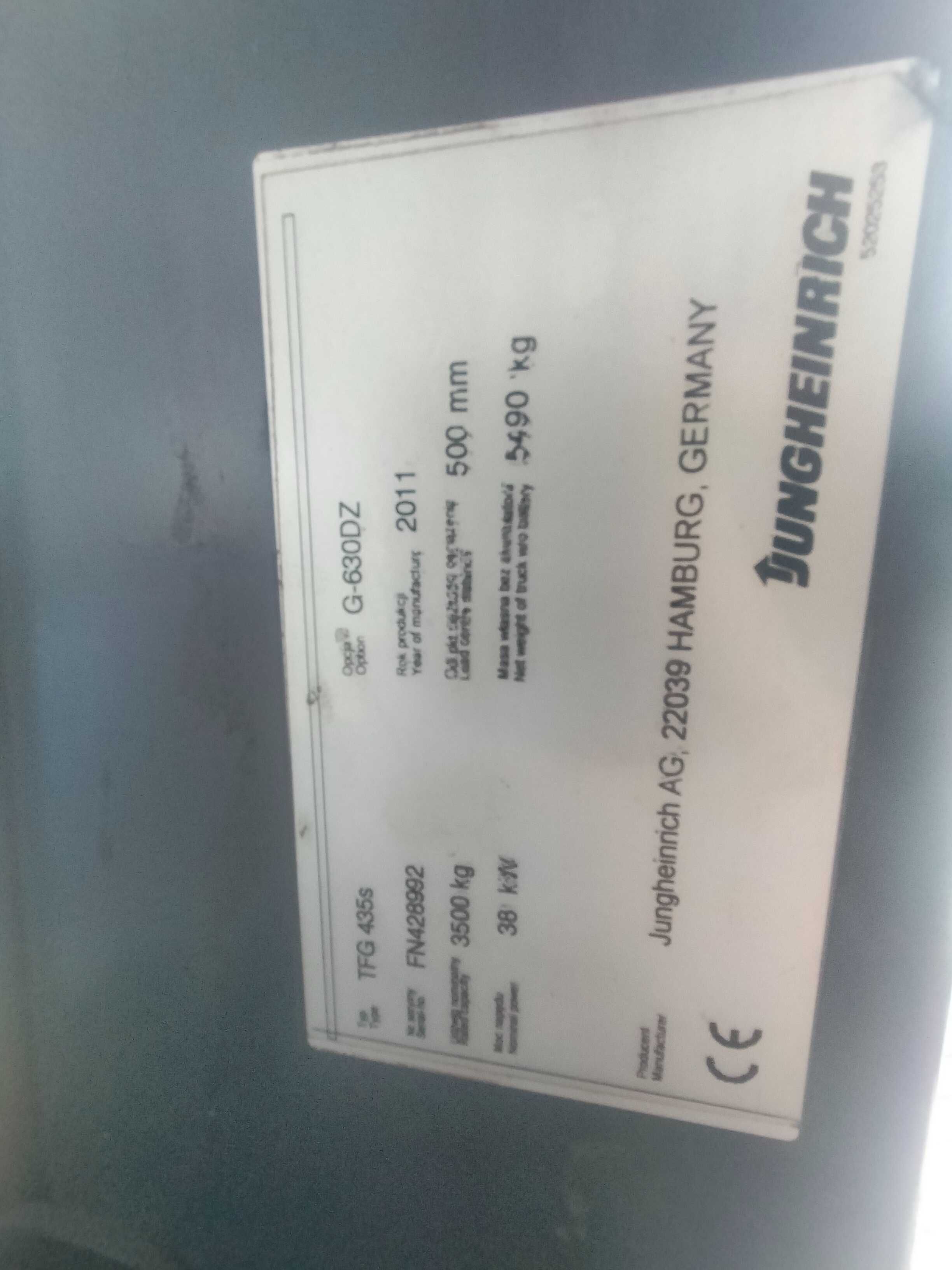 Wózek widłowy 3,5t Jungheinrich LPG
