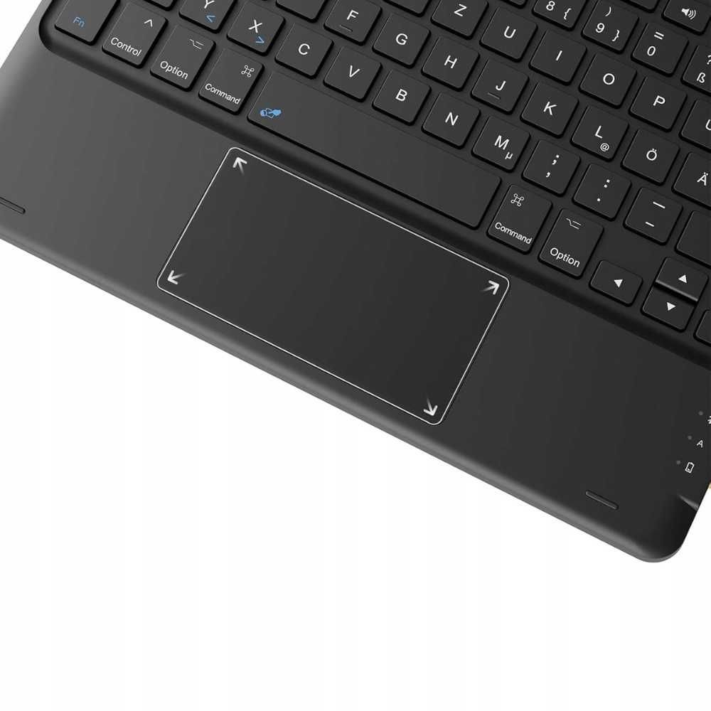 Etui Klawiatura QWERTZ z Touchpadem do Samsung Tab S8 i Tab S7 Czarna
