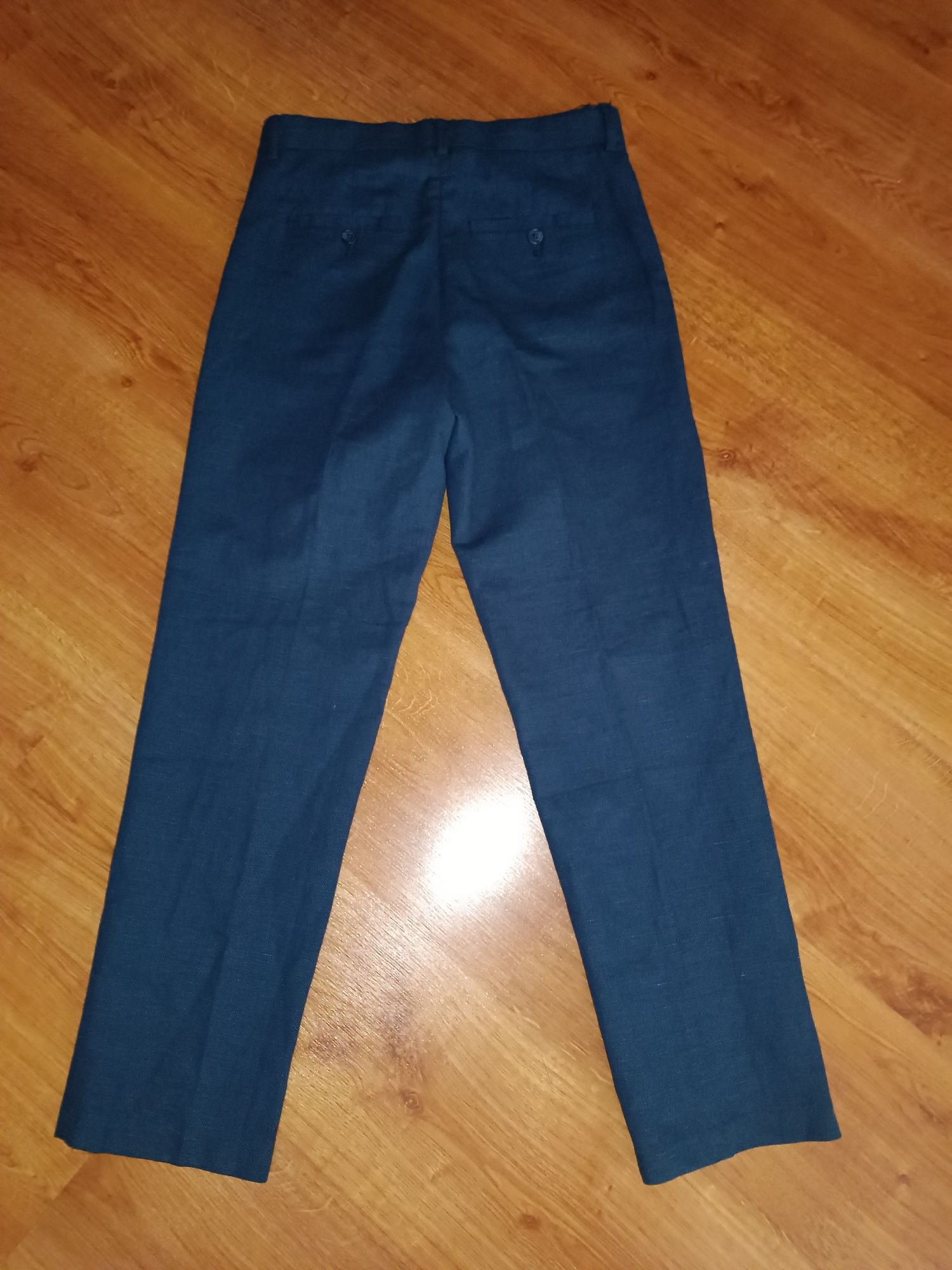 Spodnie garniturowe h&m granatowe