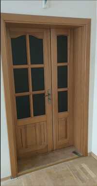 Двері подвійні дерев'яні внутрішні гарний стан