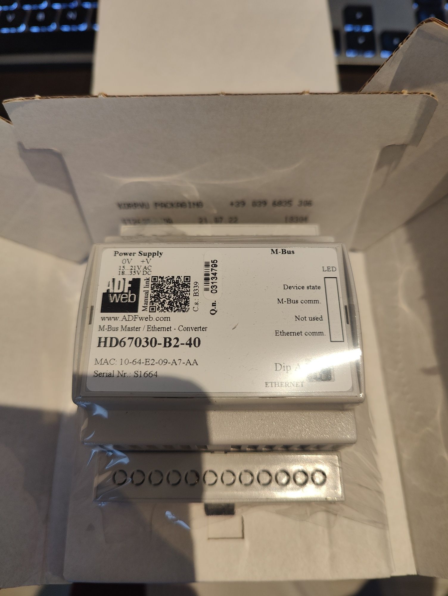 Adfweb  HD67044-B2-20 mbus na modbus konwerter